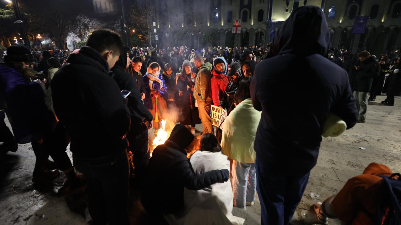 Gürcistan'daki AB yanlısı göstericilerin protestosu devam ediyor