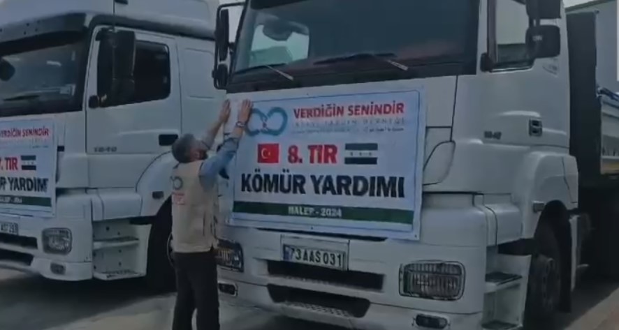 Verdiğin Senindir Derneği Suriye’ye 13 yardım tırı ulaştırdı!