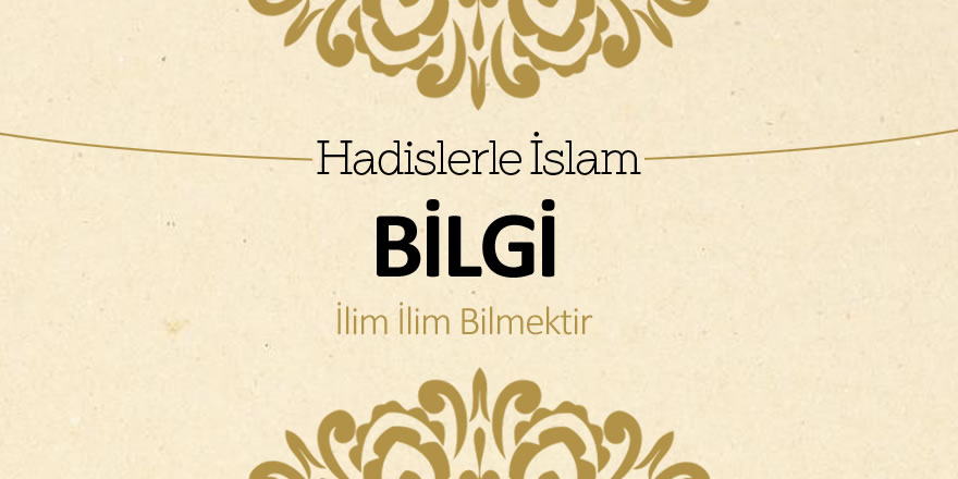 Bilgi (İlim ilim bilmektir)