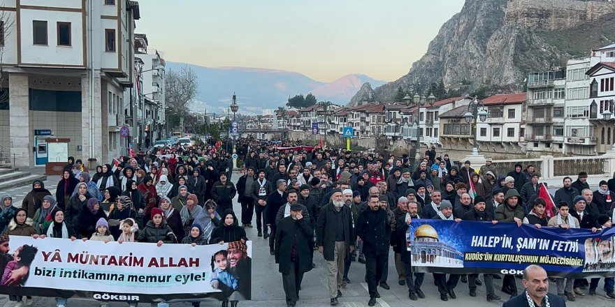 Amasya’da Gazze'ye destek yürüyüşü yapıldı