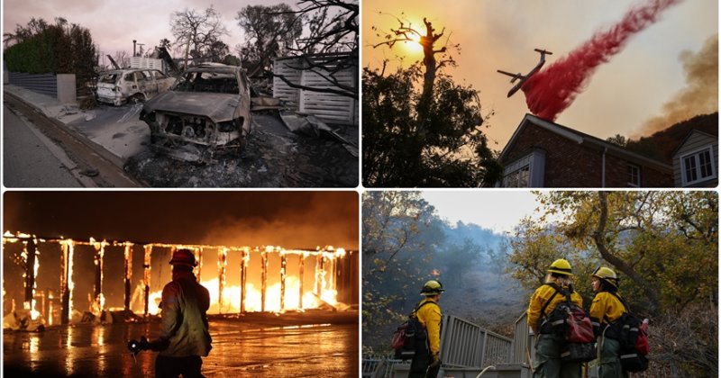 Los Angeles'ta yerleşim alanları yeniden yangın tehlikesi altında