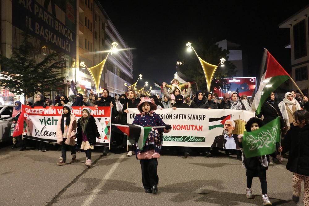 Bingöl’de Gazze direnişine destek yürüyüşü