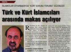 İslamcılar Diyarbakır’da Kürt Sorunu Forumu Düzenledi