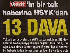 Vakit’in Bir Tek Haberine HSYK’dan 13 Dava