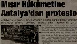 Mısır Hükümetine Antalyadan Protesto