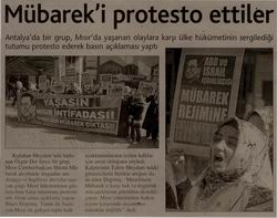 Mübarek’i Protesto Ettiler