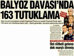 Balyoz Davasında 163 Tutuklama