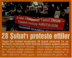 28 Şubatı Protesto Ettiler