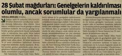 28 Şubat Sorumluları da Yargılanmalı