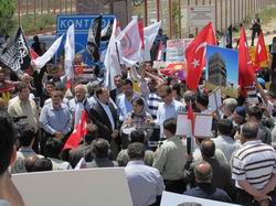 Sınırda Baas Rejimine Protesto