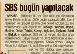 SBS Bugün Yapılacak