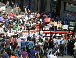 Rusya Konsolosluğu Önünde Çeçen Protestosu