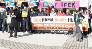 Bursada Humus Katliamı Protesto Edildi