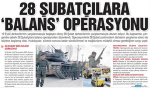 28 Subatcılara Balans Operasyonu