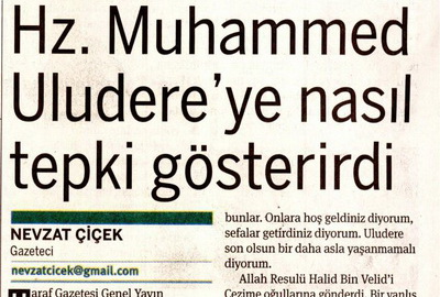 Hz. Muhammed Uludereye Nasıl Tepki Gösterirdi