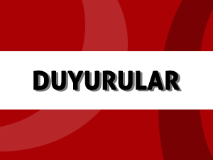 DUYURULAR