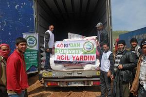 Ağrı İHYAD’dan Suriye’ye 25 Ton Un