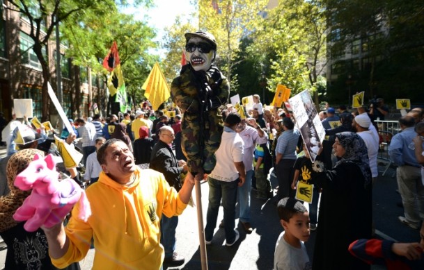 New Yorkta Mısırlılar Sisi’yi Protesto Etti