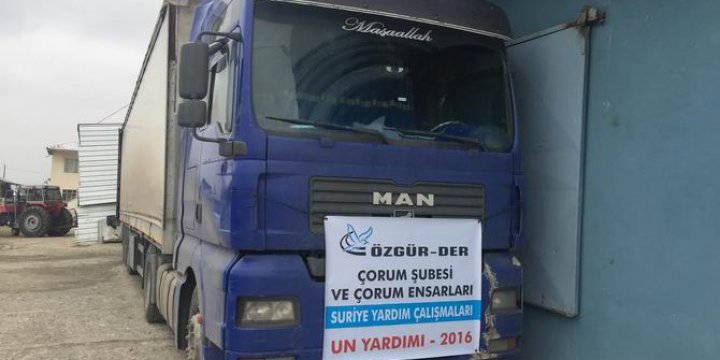 Çorum’dan Suriye’ye 25 Ton Un Yardımı