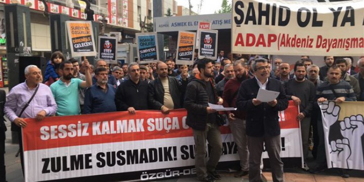 İdlip Katliamı Antalya’da Protesto Edildi