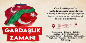 İHH'dan Azerbaycan’a destek konvoyu eylemi