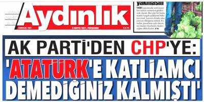 Aydınlık gazetesi AK Parti üzerinden CHP’ye nota veriyor!