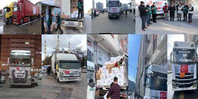 İHH deprem bölgelerine 166 TIR yardım malzemesi gönderdi