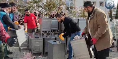 İyiliğe Çağrı Derneği deprem bölgesinde soba dağıtımı yaptı