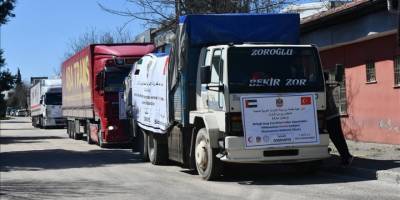 Birleşik Arap Emirlikleri'nden gelen 200 ton hurma depremzedelere gönderildi