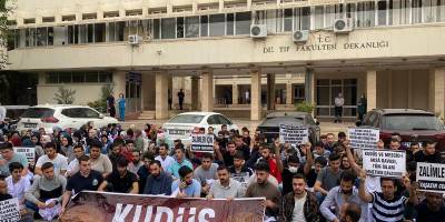 Dicle Üniversitesi öğrencilerinden işgalci İsrail vahşetine protesto