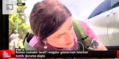 Romanyalı muhabirin "İsrail mağdur" tiyatrosu bozuldu