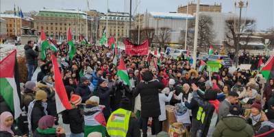 İsveç'te katil İsrail protesto edildi