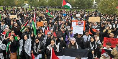 Berlin’de öğrenciler, Filistin yanlısı gösterilere uygulanan baskıları protesto etti