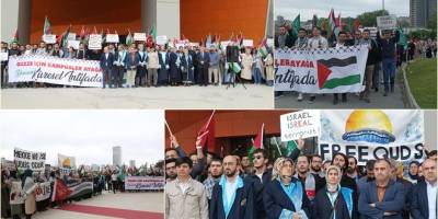 İstanbul Medeniyet Üniversitesi’nde Gazze’ye destek yürüyüşü