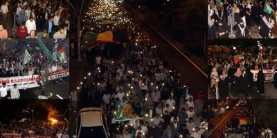 Diyarbakırlılar Refah'taki Gazzeliler için meydanlara indi