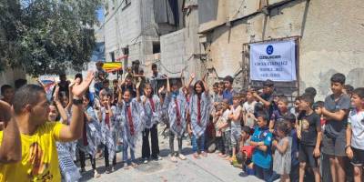 Albureij Mülteci Kampı'nda çocuklar için etkinlik düzenlendi