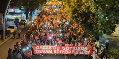 Ankara’da binlerce kişi “Katil İsrail, Katil ABD!” sloganları eşliğinde yürüyüş yaptı