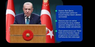 Cumhurbaşkanı Erdoğan: Uluslararası toplum, İsrail'in tüm bölgeyi ateşe atan bu haydutluğuna daha fazla sessiz kalamaz