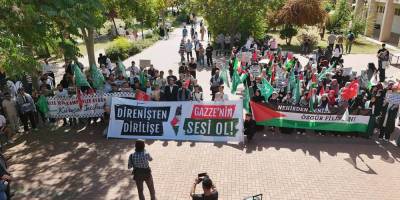 Gaziantep Üniversitesi’nde Gazze’ye destek eylemi