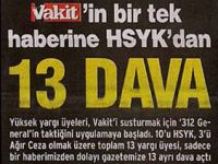 Vakit’in Bir Tek Haberine HSYK’dan 13 Dava