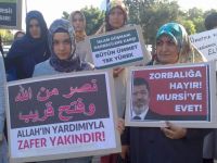 Akhisarda Mısırdaki Katliama Protesto