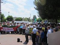 Akhisar'da İsrail Protestosu